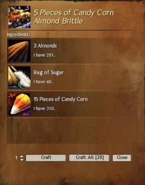 Candy Corn Almond Brittle