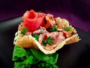 Roasted-Chanterelles-Smoked-Salmon-Pecorino Cups-2