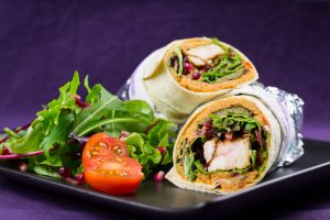Spicy-Chicken-Wrap-Tomato-Hummus-Grilled-Vegetables-4