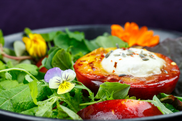 Honey-Roasted-Goat's-Cheese-Stuffed-Nectarines-1