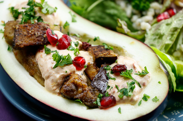 Eggplant-Stirfry-Toasted-Barley-Pomegranate-Salad-3