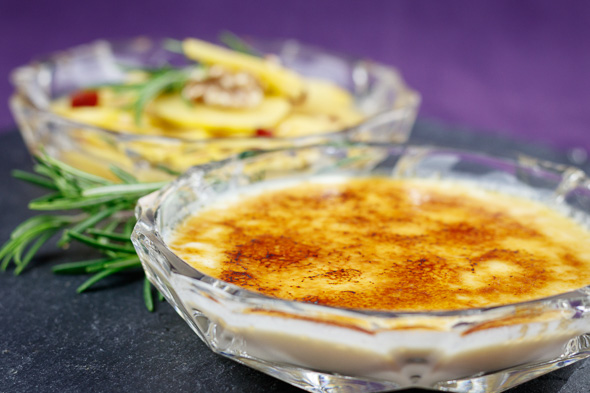 Goat-Cheese-Crème-Brûlée-Speedy-Spicy-Rosemary-Quince-Compote-3