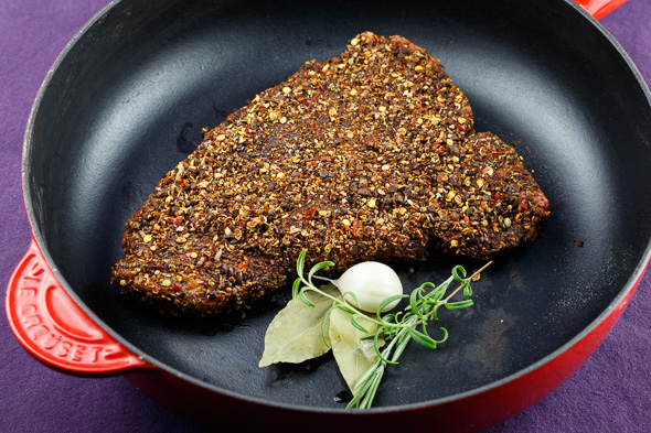 Coffee-Rubbed-T-Bone-Steaks-Black Cherry-Malt-Beer-Glaze-3