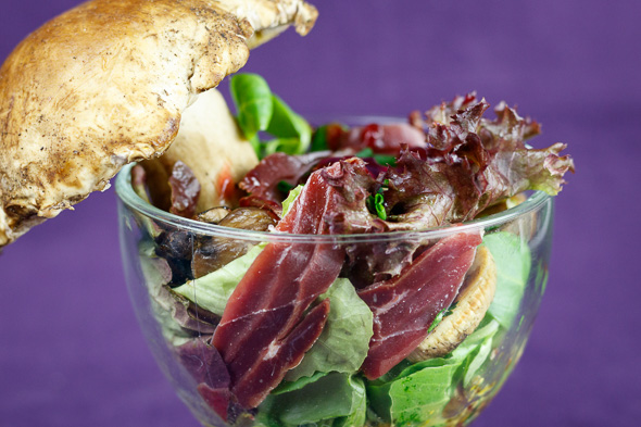 Wild-Mushroom-Salad-Smoked-Duck-Breast-Maple-Syrup-Vinaigrette-3