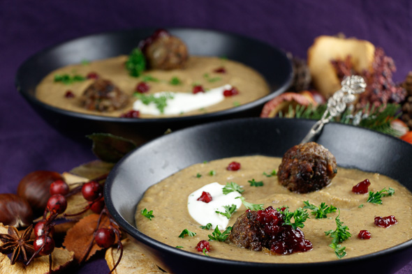 Leek-Wild-Mushroom-Soup-Venison-Meatballs-1