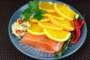 Gluten-Free-Paleo-Nut-Bread-Fennel-Orange-Cured-Salmon-Caramelized-Greengage-Rosemary-Jam-2